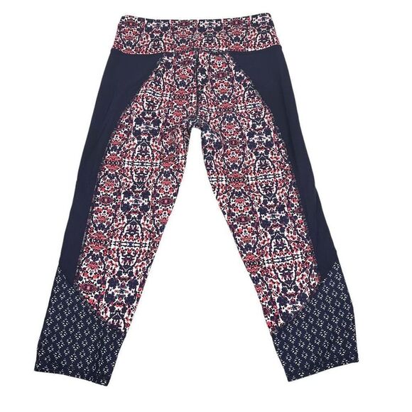 Athleta Salutation Chatarunga Colorblock Cropped Capri Legging Size M - Picture 1 of 9